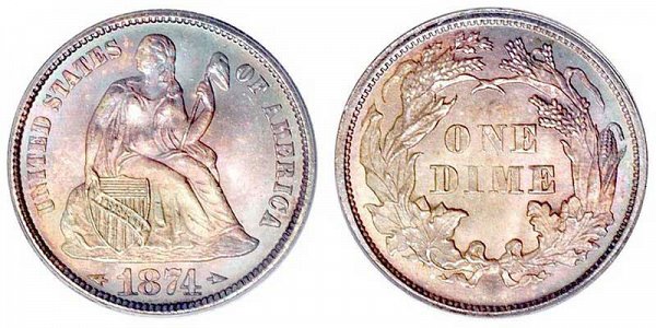 Seated Liberty Dimes Type 5 - Arrows at Date US Coin