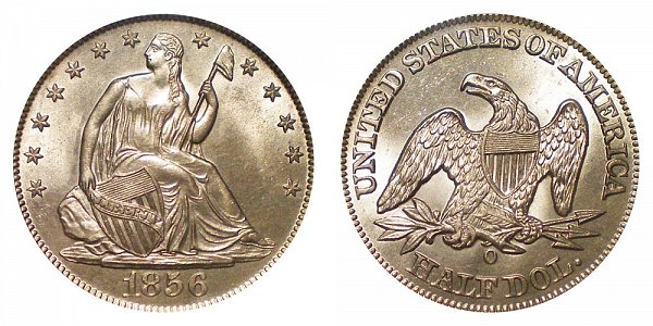 1856 O Seated Liberty Half Dollar 