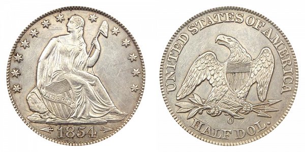 1854 O Seated Liberty Half Dollar 