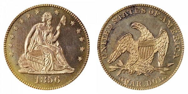 1856 Seated Liberty Quarter