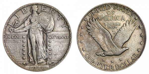 Standing Liberty Quarters Type 2 US Coin