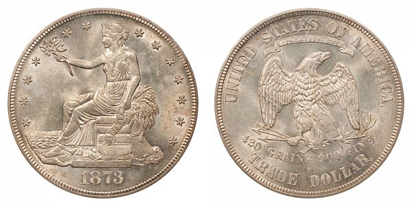 1873 S Trade Silver Dollar