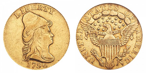 1796 Turban Head $2.50 Gold Quarter Eagle - No Stars - 2 1/2 Dollars 