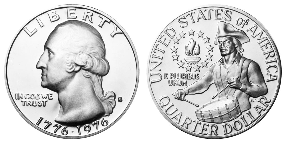1976 S Washington Bicentennial Quarter 40% Silver Coin Value Prices, Photos & Info