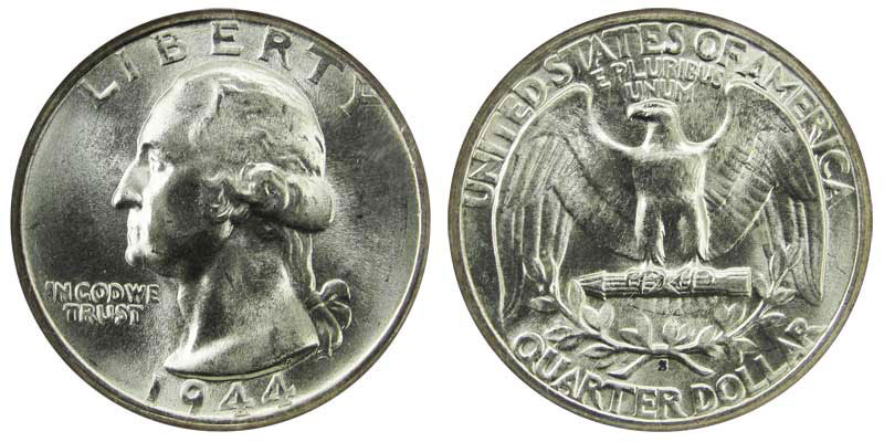 1 1944-S Washington Quarter //// Gem BU+ //// 90/% Silver //// 1 Coin